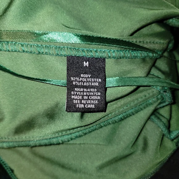 Windsor Emerald Green Velvet Bustier Mini Dress - Picture 6 of 8